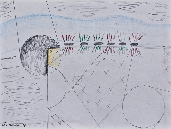 0088, Skizze zu Bildidee, 1995