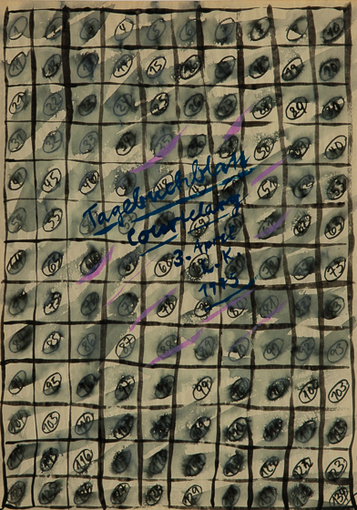 Cat.0876, Tagebuchblatt , 1975