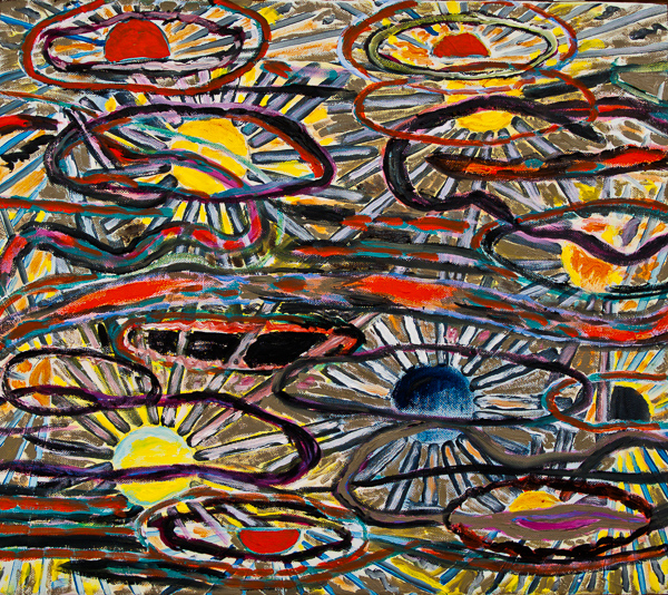 Lis Kocher: 0258 (*), Des soleils, 1994, H.45 x 51 cm. © Paccart Photography