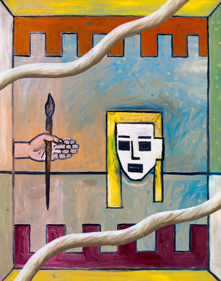 Lis Kocher: 0259 (*), Selbstdarstellung, 1984, H.94 x 74 cm. © Paccart Photography