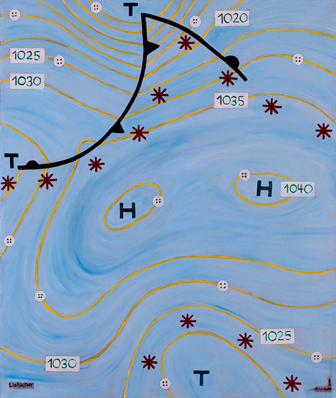 Lis Kocher: 0320 (*), Méteo, 1995, H.123 x 104 cm. © Paccart Photography