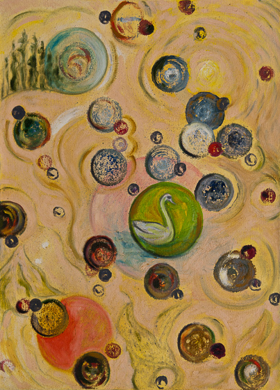 Lis Kocher: 0359 (Sold-Private collection), Le cigne, 1993, H.62 x 45 cm. © Paccart Photography