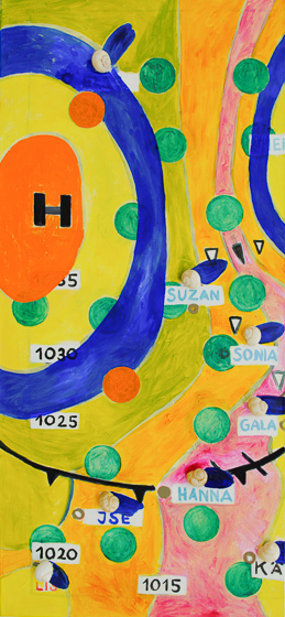 Lis Kocher: 0386 (Sold-Private collection), Méteo, 1993, H.135 x 62 cm. © Paccart Photography