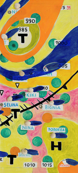 Lis Kocher: 0387 (Sold-Private collection), Méteo, 1993, H.135 x 62 cm. © Paccart Photography