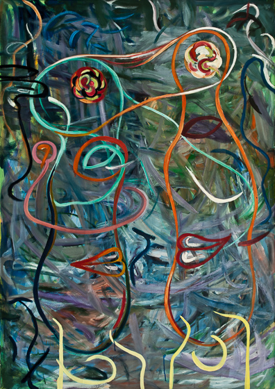 Lis Kocher: 0400 (*), Promenade en forêt, 1998, H.170 x 120 cm. © Paccart Photography