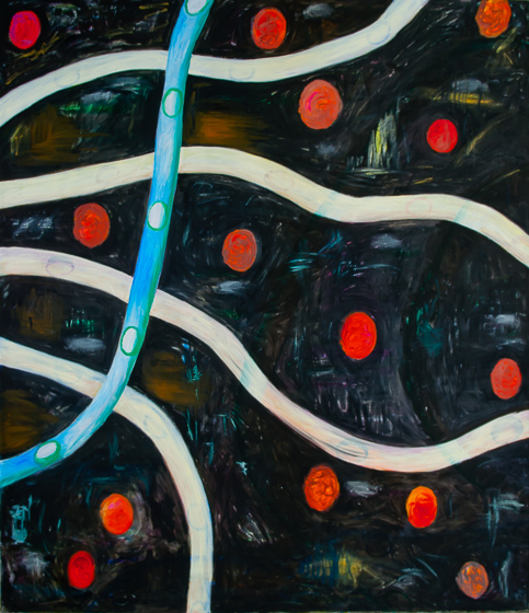 Lis Kocher: 0610 (*), Untitled, 2011, H.185 x 160 cm. © Paccart Photography