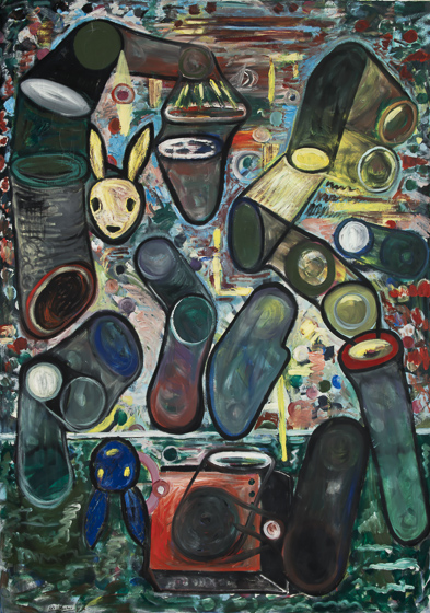 Lis Kocher: 0615 (*), Travail, 1986, H.170 x 120 cm. © Paccart Photography