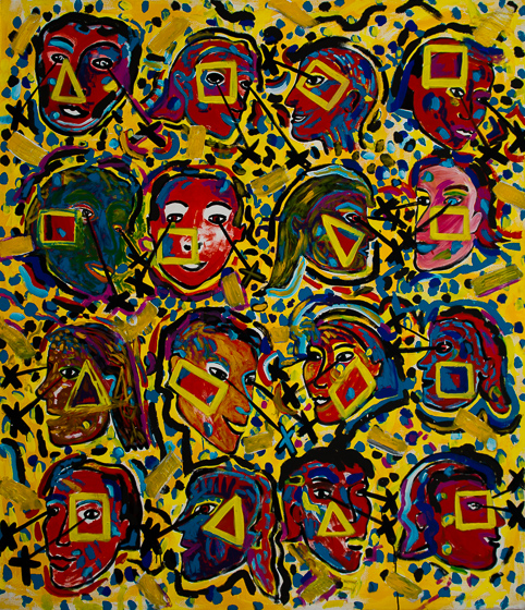 Lis Kocher: 0617 (*), Enfants, 1987, H.185 x 160 cm. © Paccart Photography