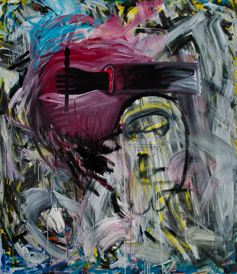 Lis Kocher: 0623 (*), Selbstdarstellung, 1985, H.185 x 160 cm. © Paccart Photography