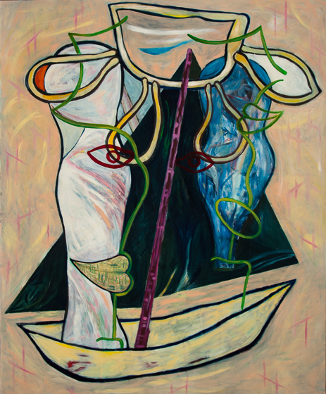 Lis Kocher: 0643 (*), Kopf und Schiff, 1987, H.160 x 130 cm. © Paccart Photography