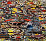 Lis Kocher: 0258 (*), Des soleils, 1994, H.45 x 51 cm. © Paccart Photography