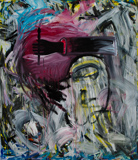 Lis Kocher: 0623 (*), Selbstdarstellung, 1985, H.185 x 160 cm. © Paccart Photography